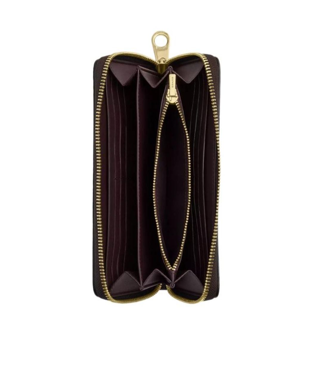 COACH Black Long Zipper Wallet