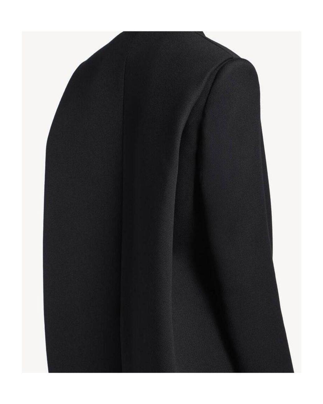 Balenciaga Black Wool Long Trench Coat