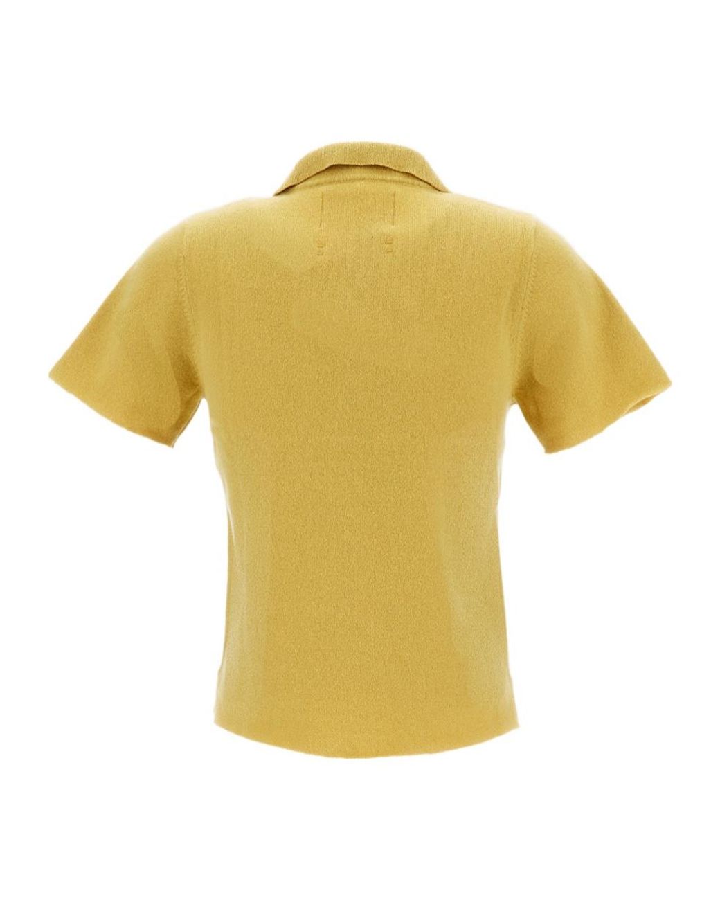 Extreme Cashmere Yellow Salamander Short Sleeve Polo Top