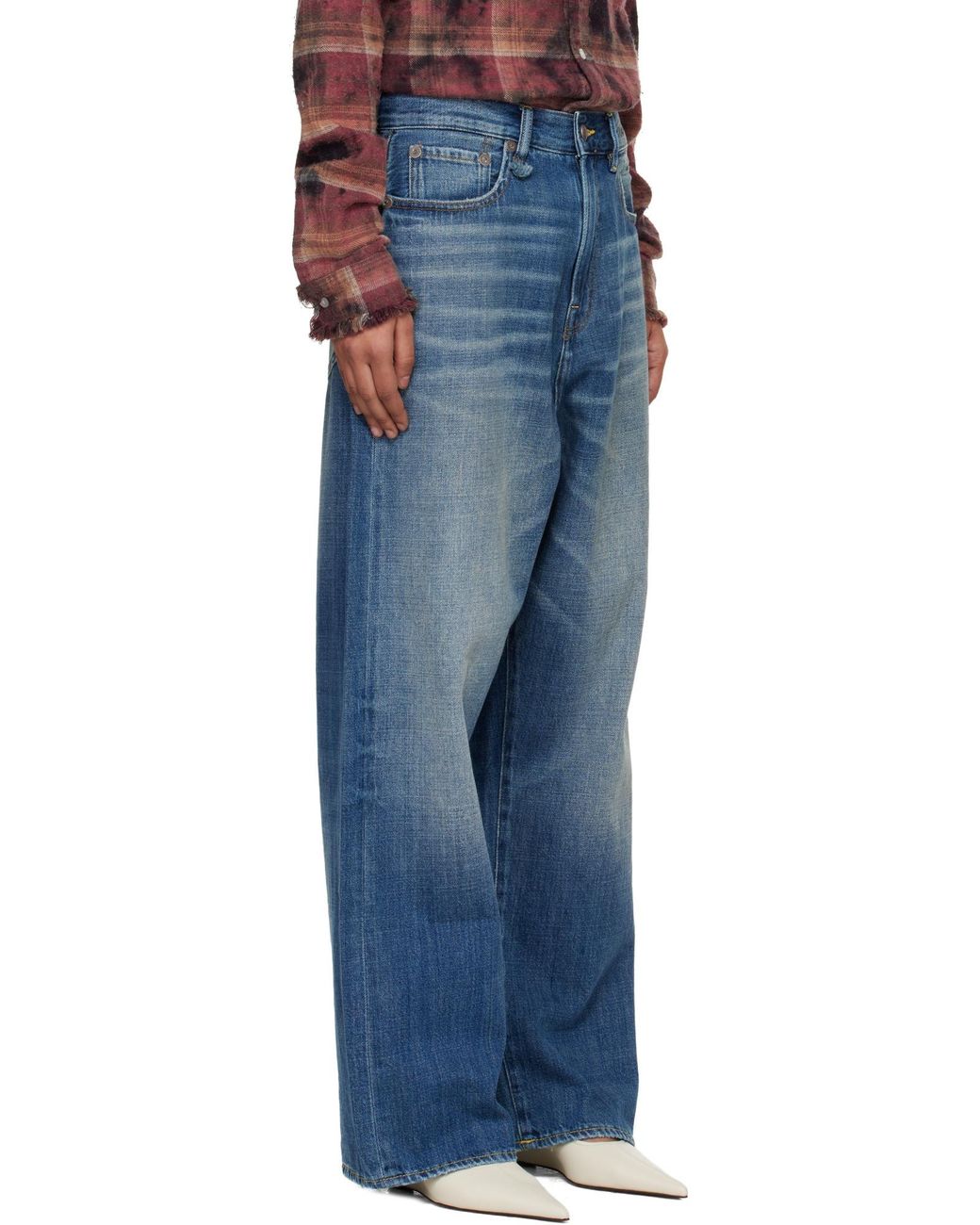 R13 Blue Venti Straight Leg Jeans