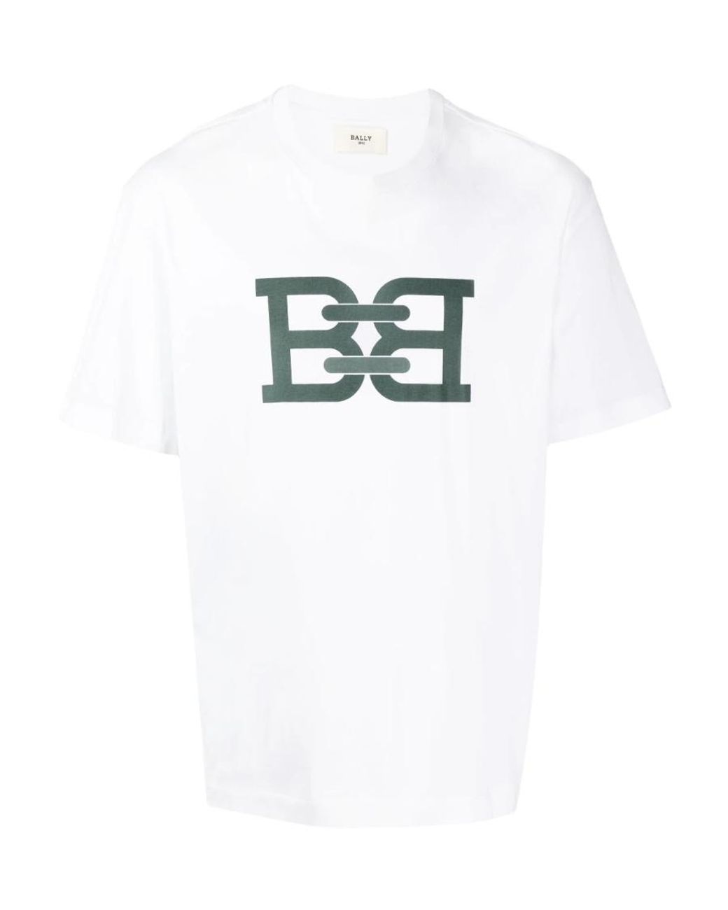 Bally White Logo T-Shirt for men
