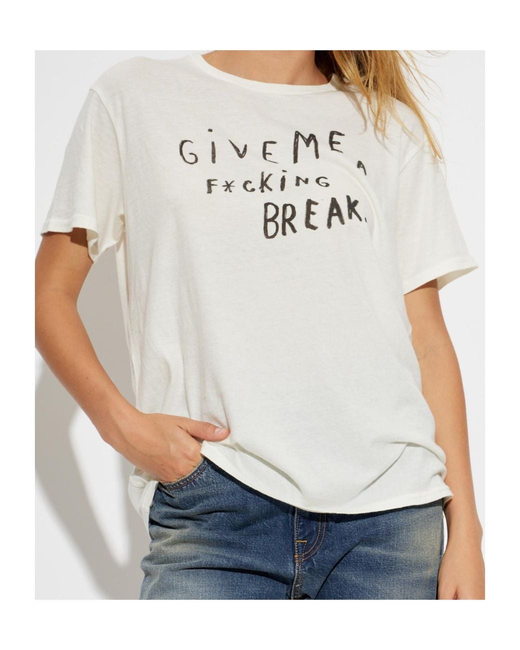 R13 White Give Me A Break Boy T-Shirt