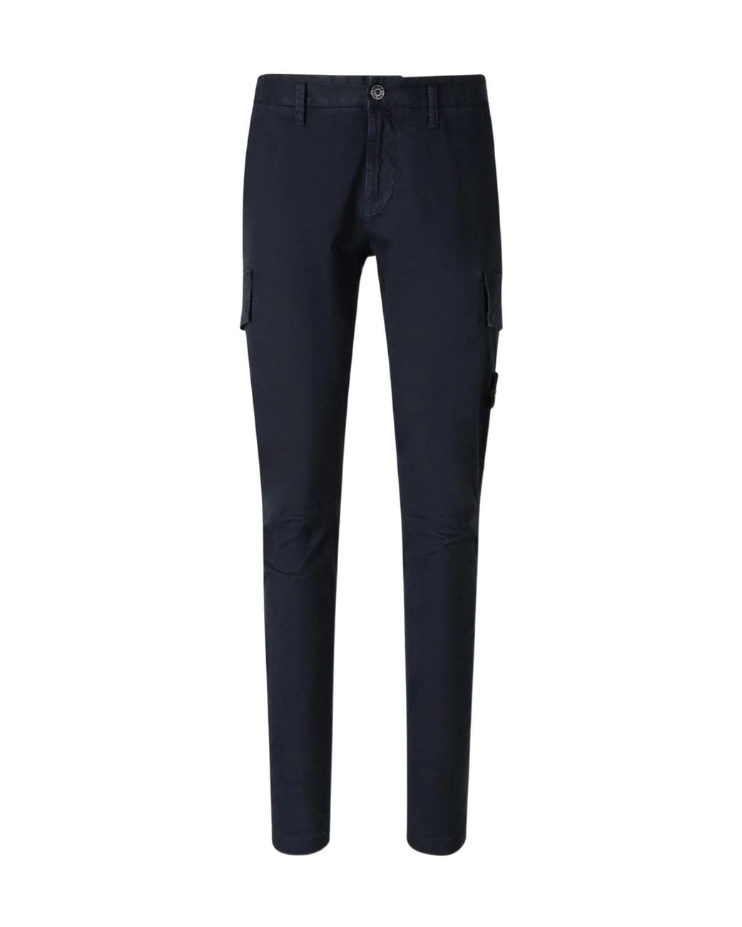 Stone Island Blue Stretch Cargo Pants for men