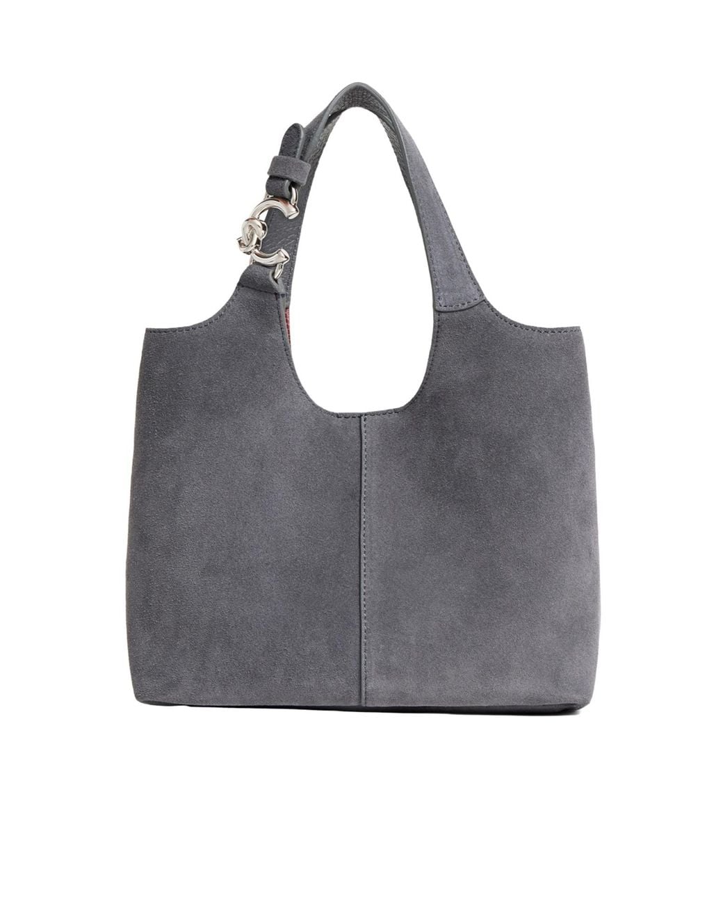 Coccinelle Gray Suede Leather Shoulder Bag