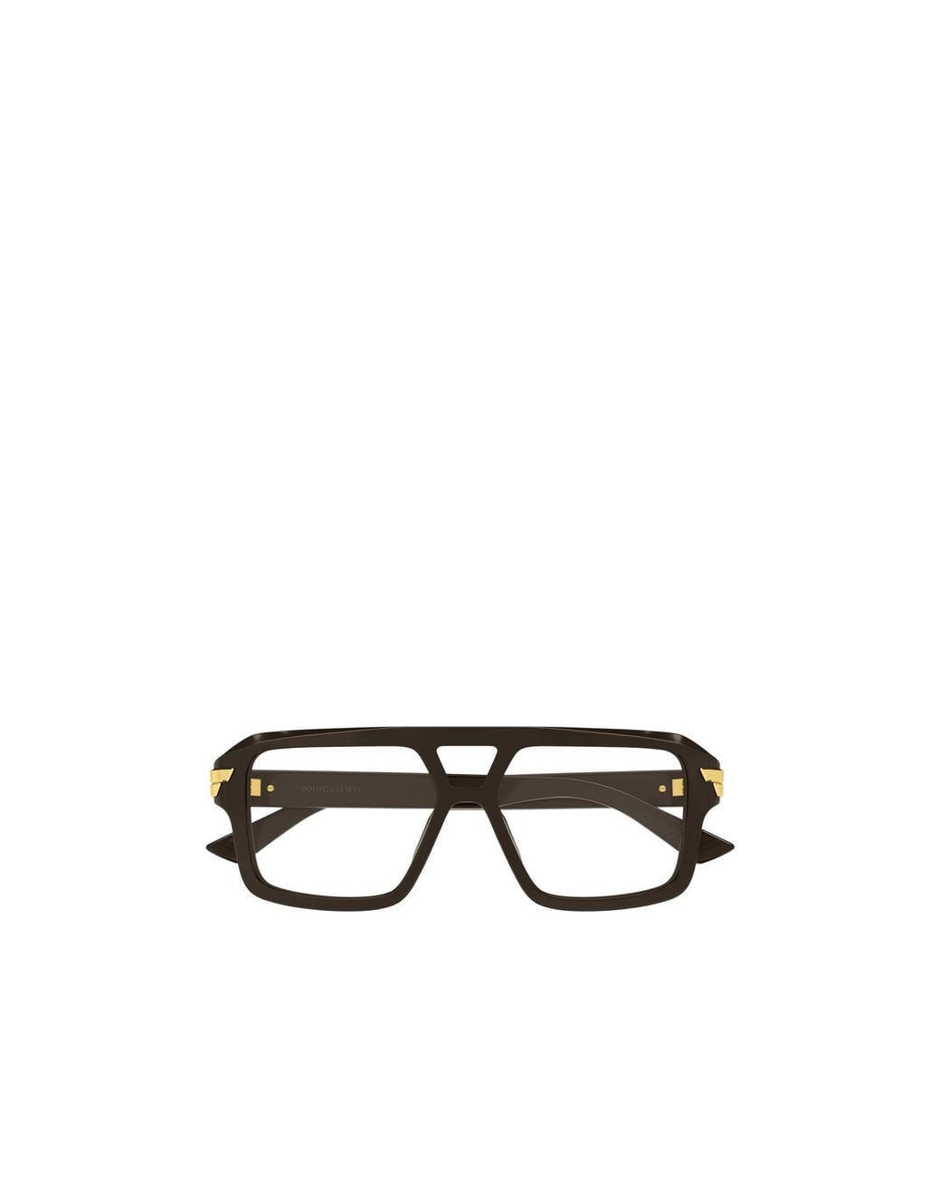Bottega Veneta White Eyewear Mitre Aviator Glasses for men