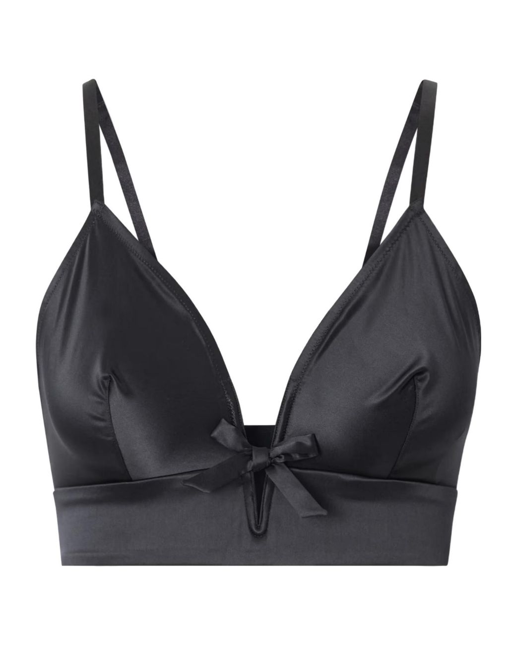 Eres Jean Bow-Detail Triangle Bra in Black | Lyst