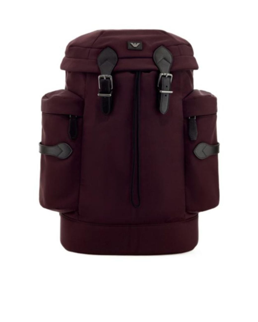 Emporio Armani Purple Buckled Logo Backpack for men