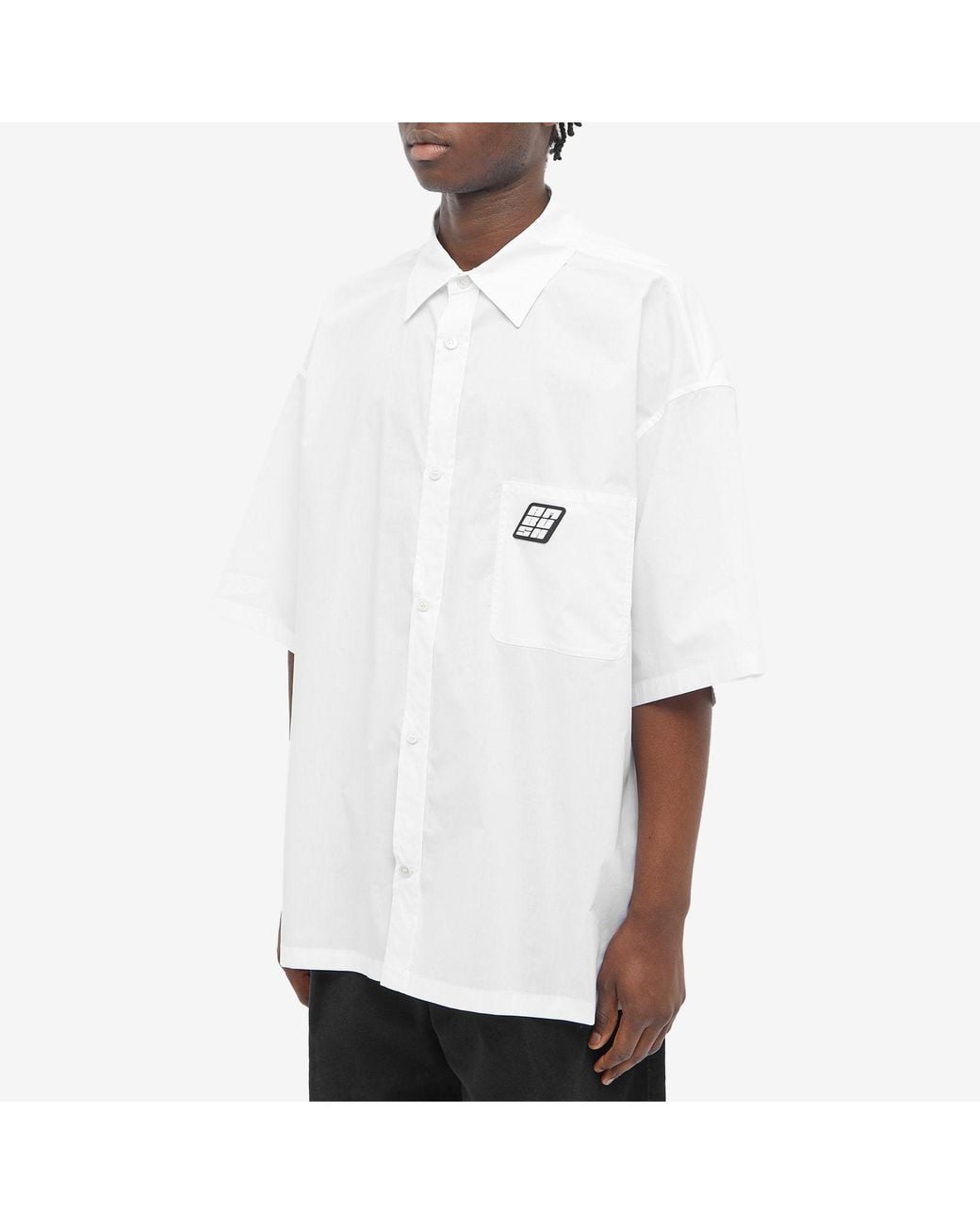 Ambush White Oversized Logo Patch Shirt for men