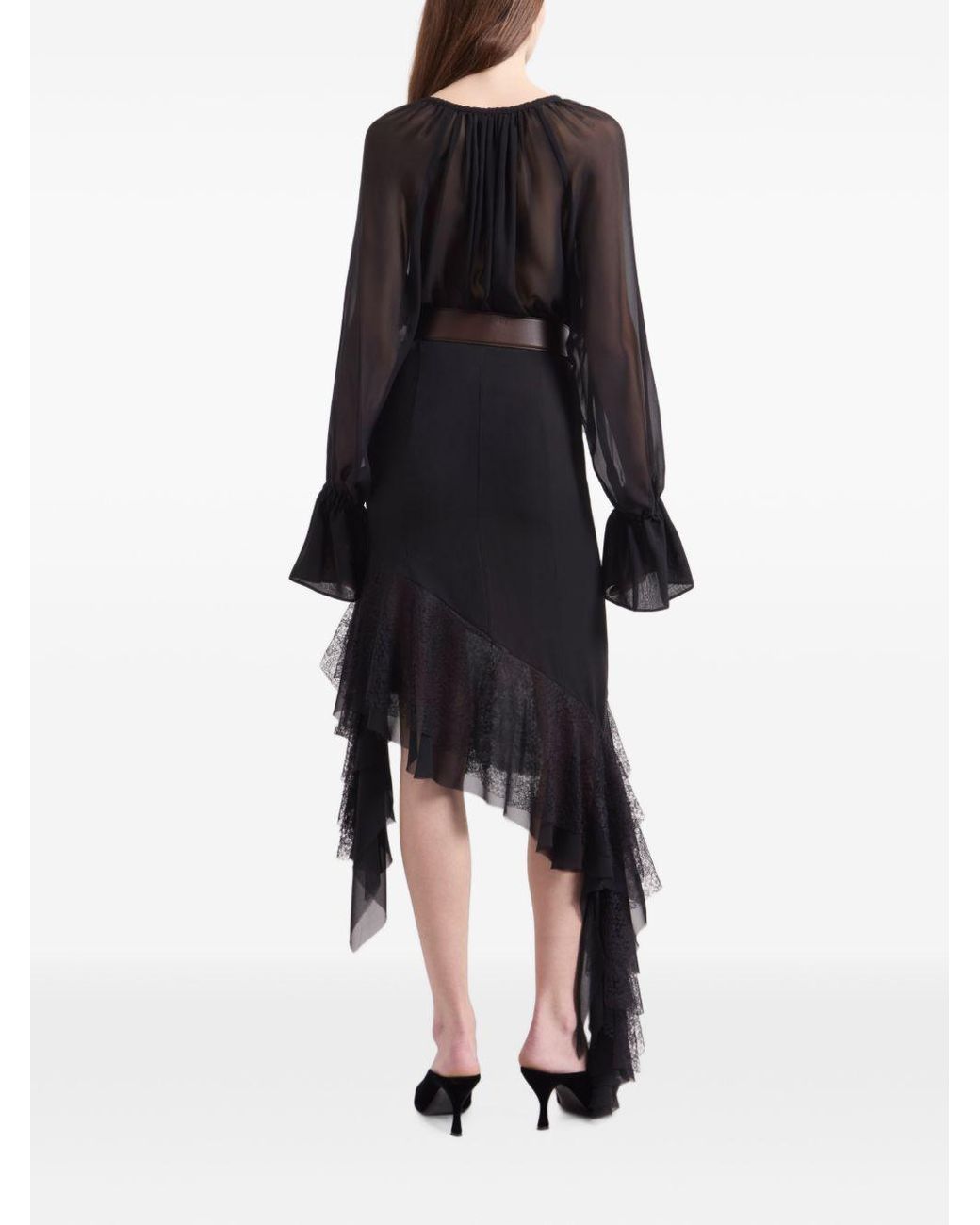 Nina Ricci Black Sheer Blouse