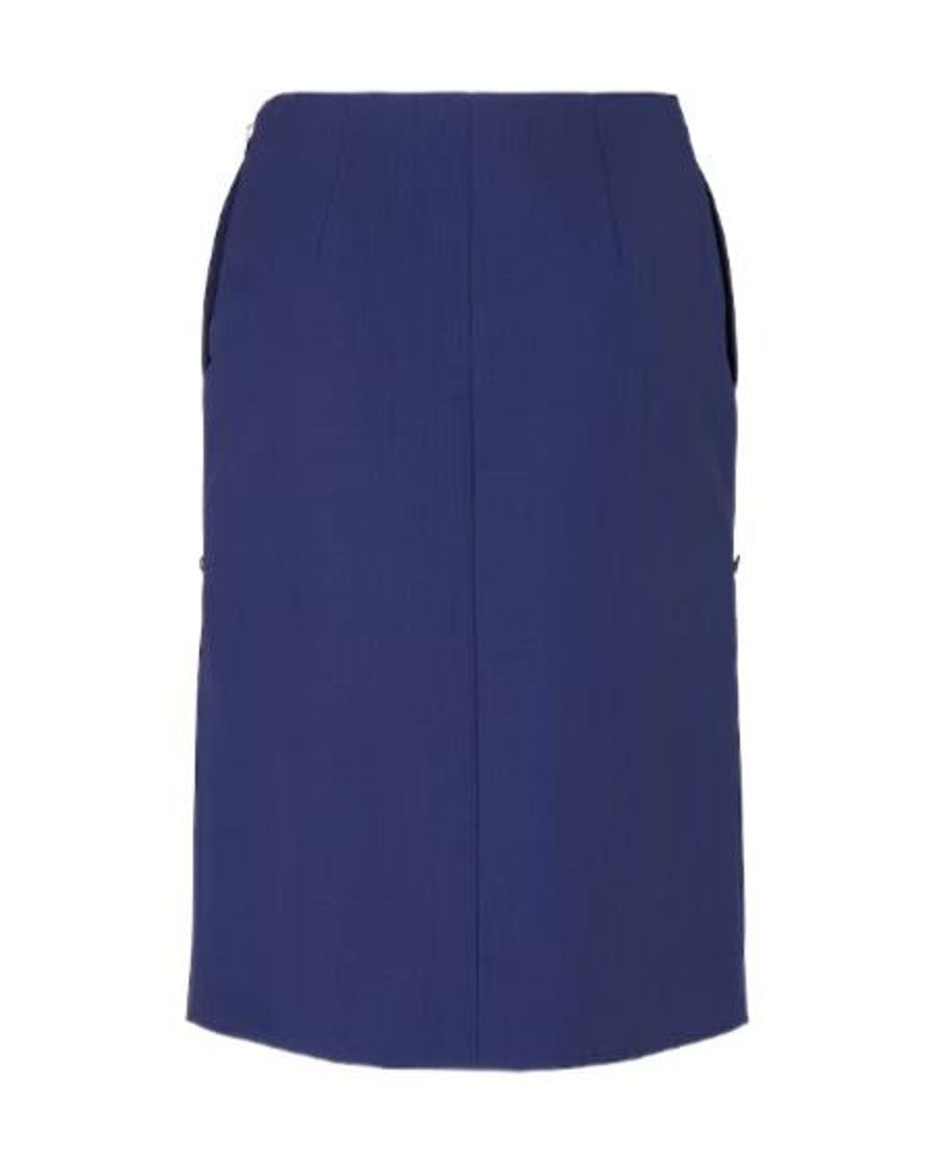 Fendi Blue Panelled Midi Skirt