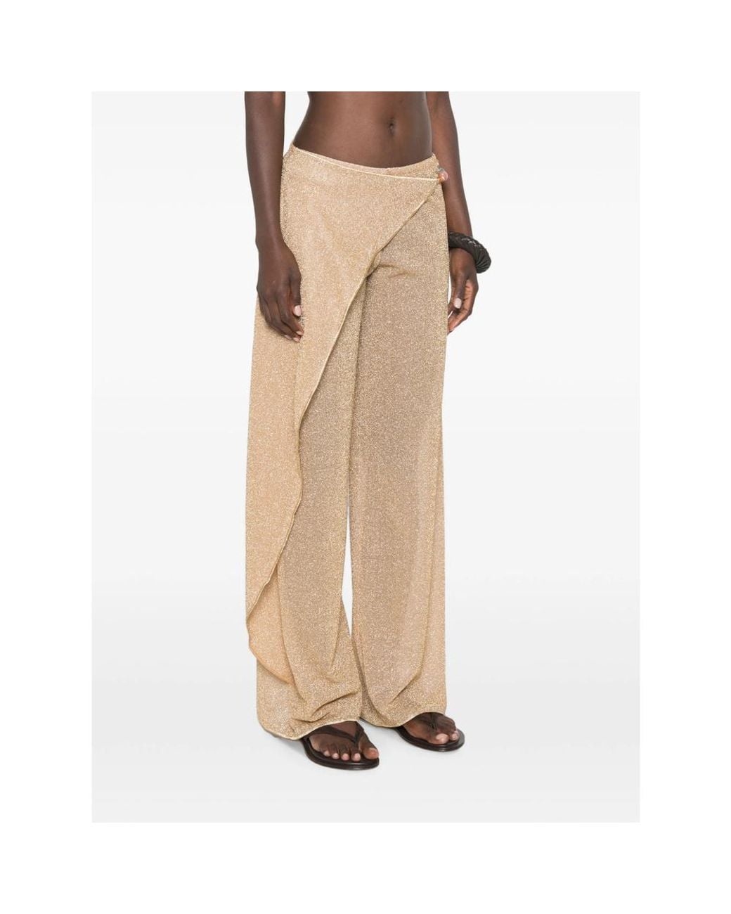 Oseree Natural Oséree Wrap Lurex Beach Pants