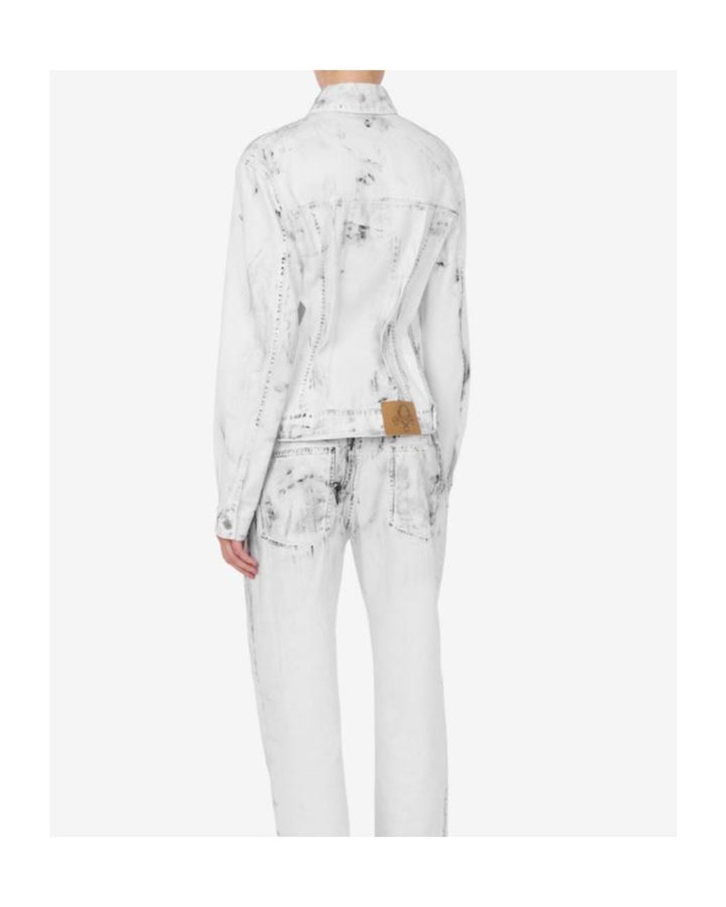 Moschino White Button Denim Jacket