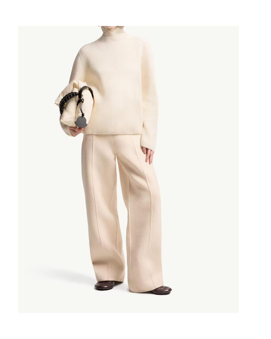 Moncler Natural Jil Sander Knitted Hoodie for men