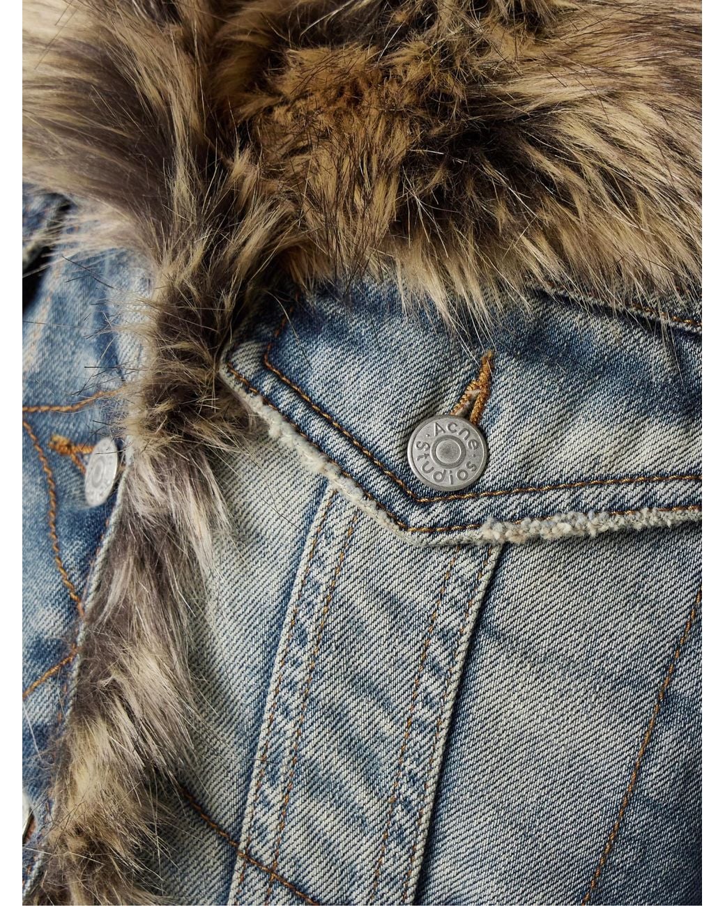 Acne Blue Sailor-Collar Denim Jacket