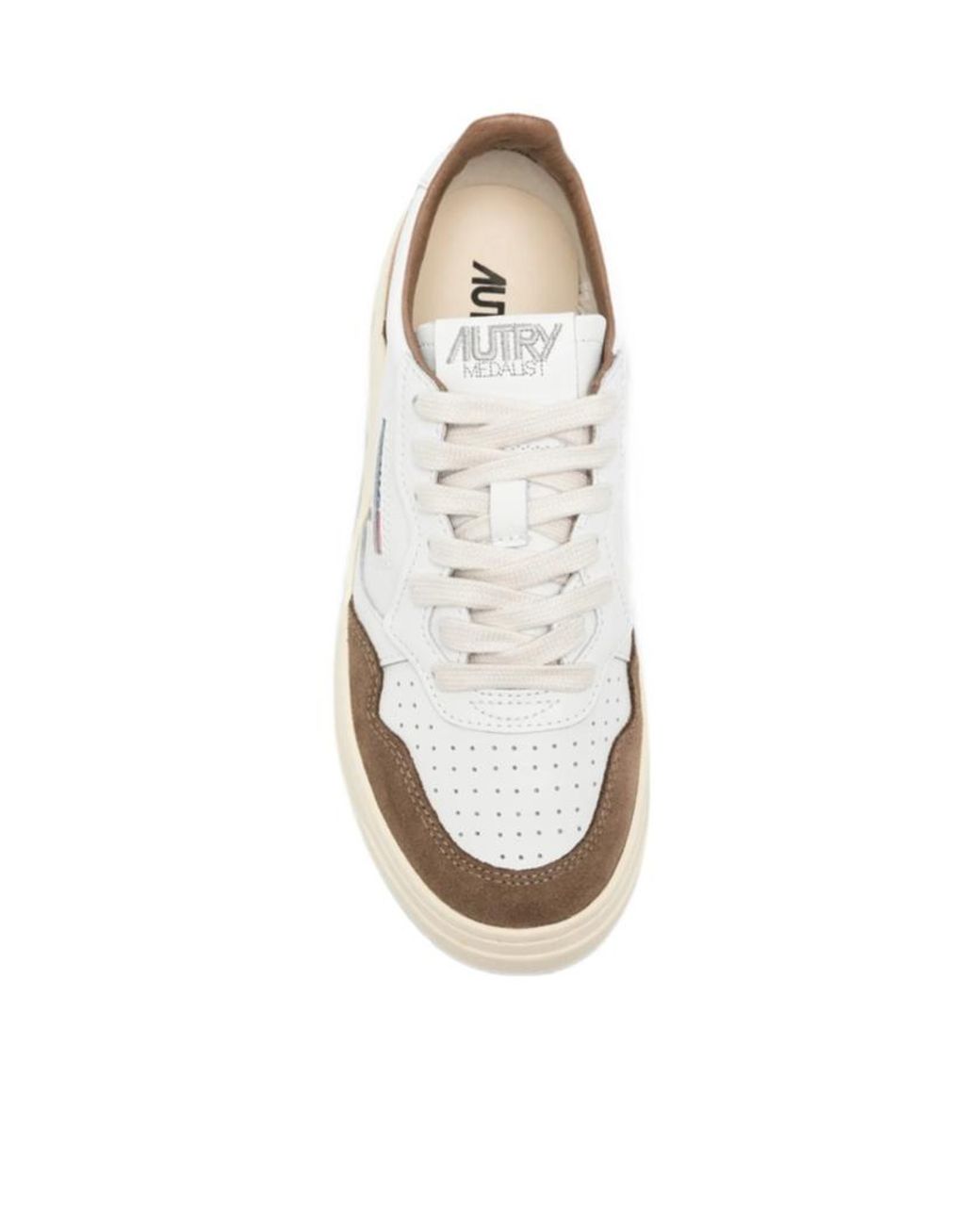 Autry White Medalist Logo Patch Low-Top Sneakers