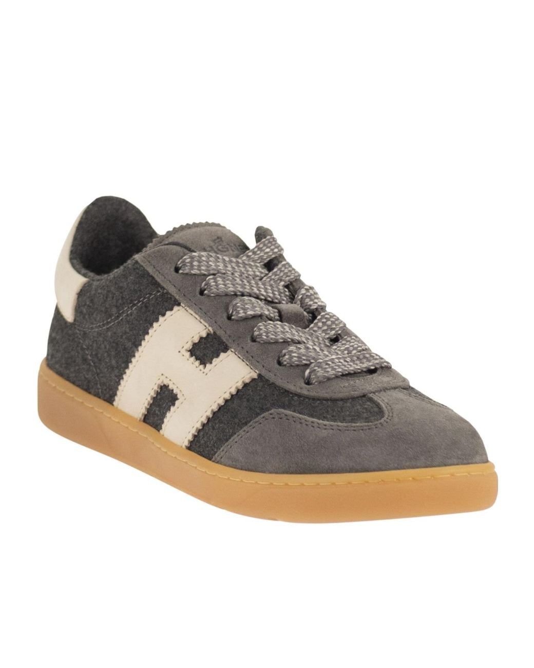 Hogan Brown Round-Toe Sneakers