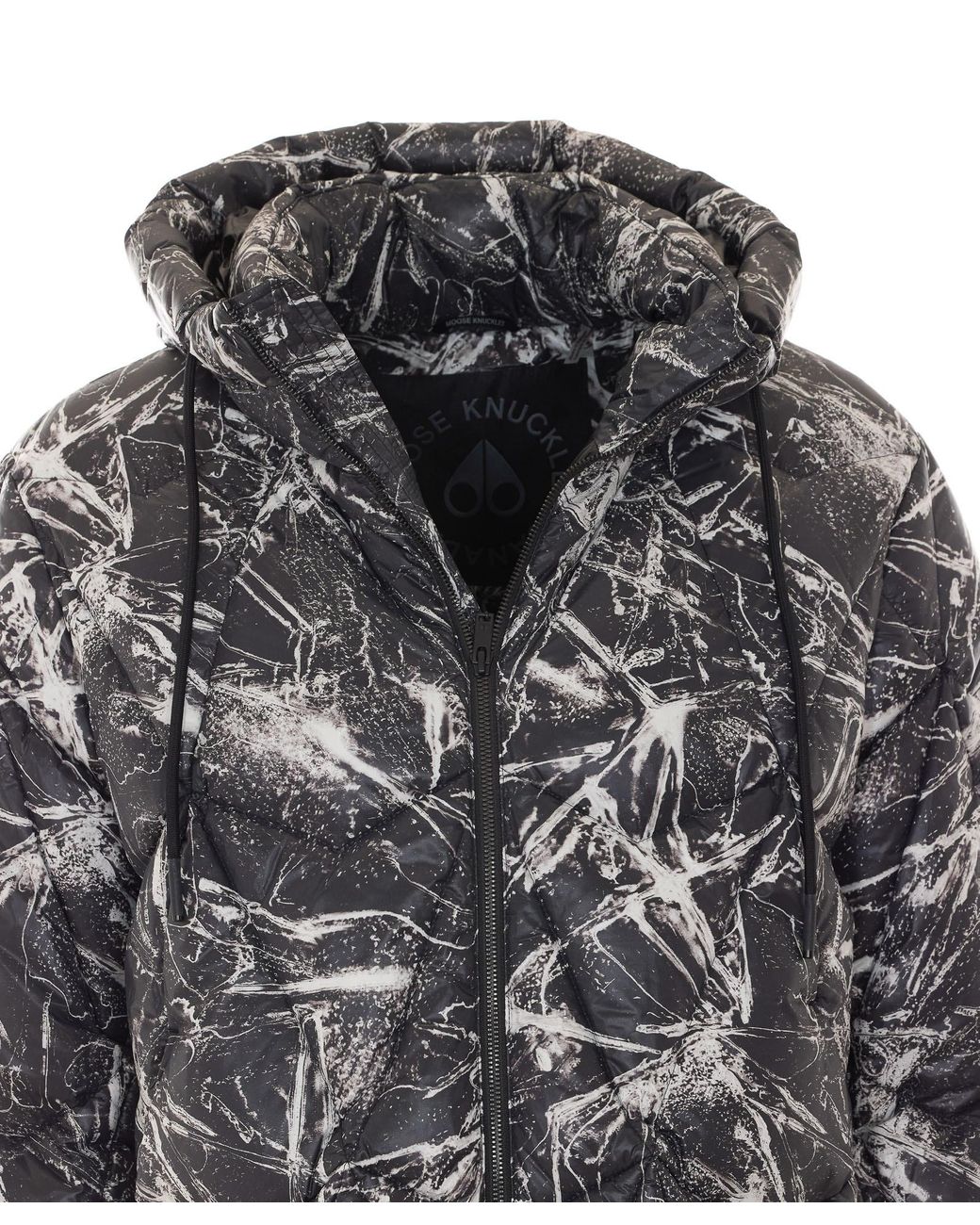 Moose Knuckles Gray Printed Zipped Jacket for men