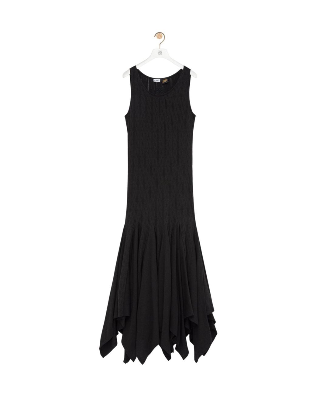 Loewe Black X Paula's Ibiza Handkerchief-Hem Midi Dress