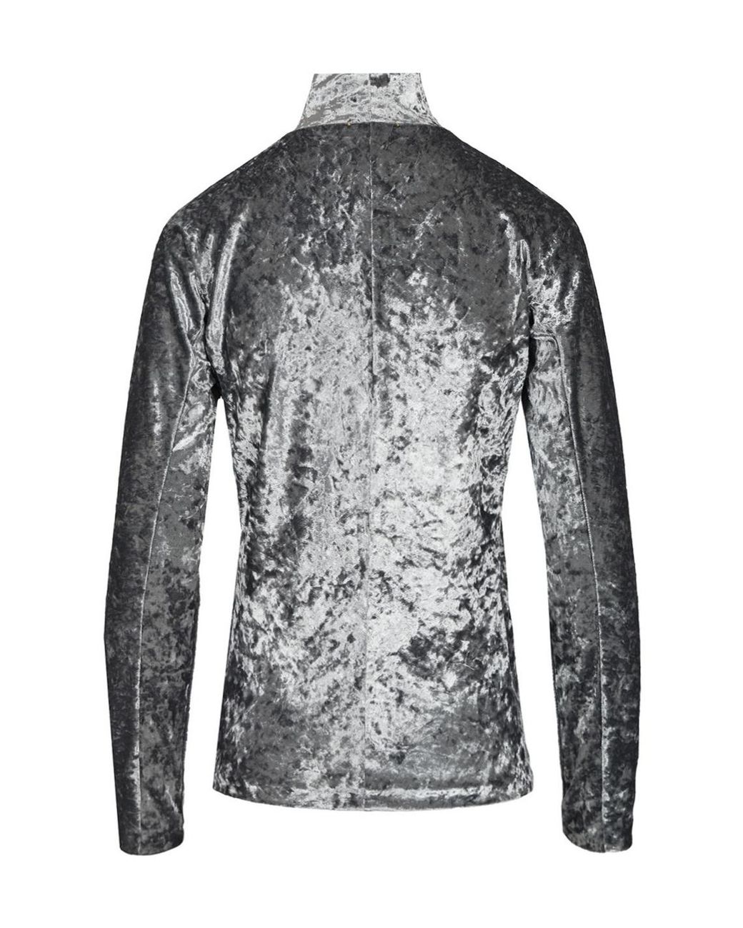 Forte_forte Gray Stretch Velvet Turtleneck
