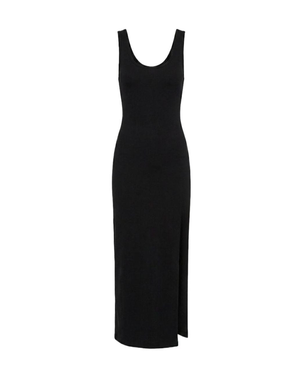 Wardrobe NYC Black Slit-Detailed Sleeveless Maxi Dress
