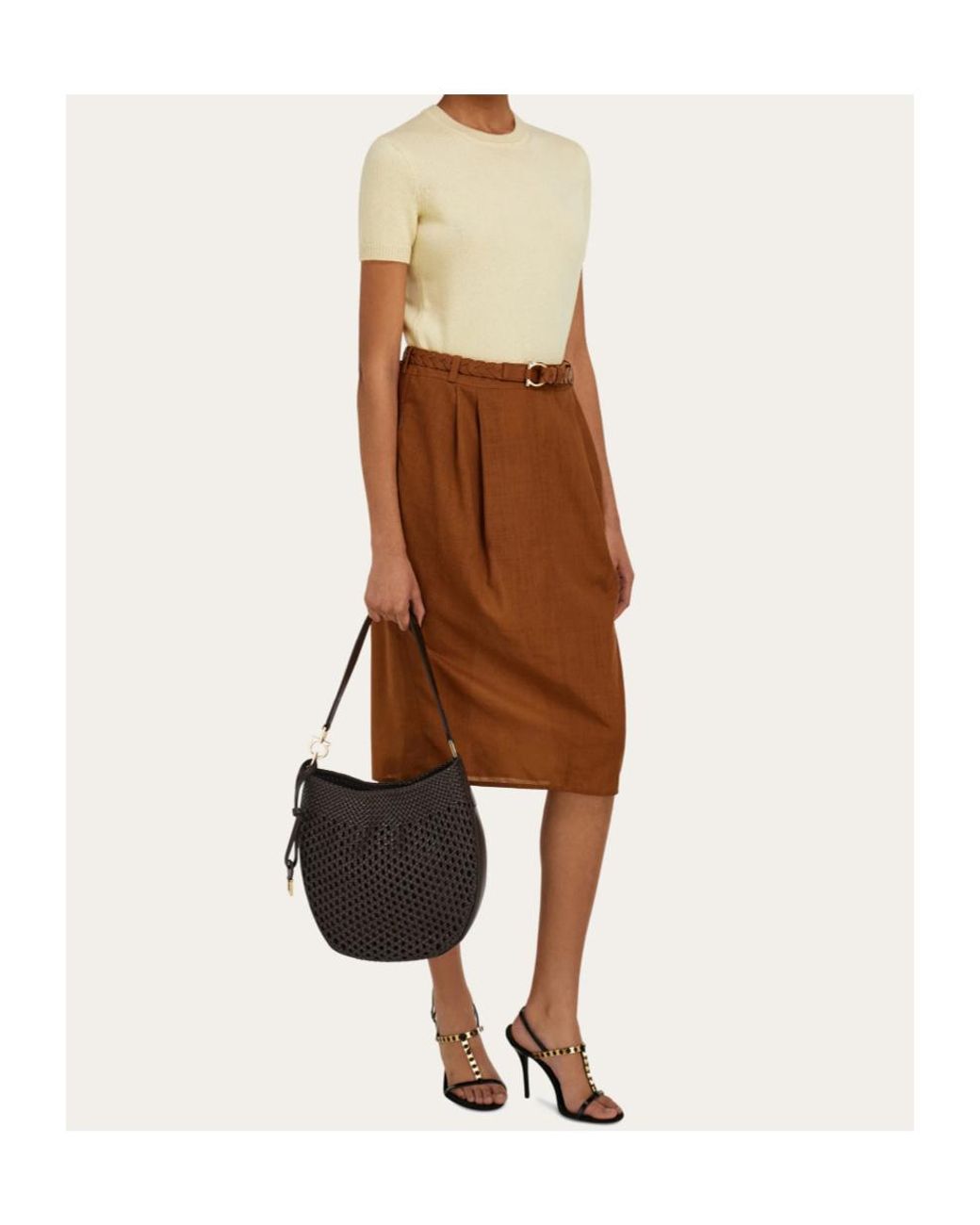 Ferragamo Black Hobo Bag (M)