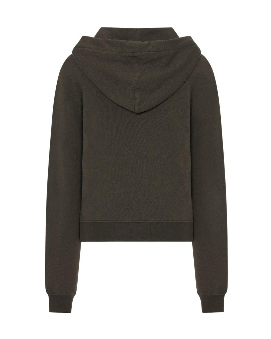 The Row Green Ribbed-Trim Hoodie