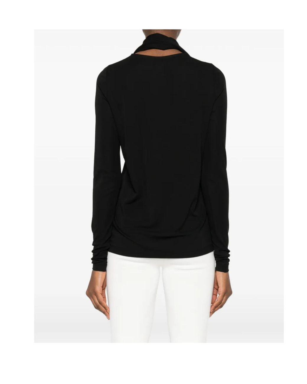 Totême Black Totême Long-Sleeved High-Neck Top