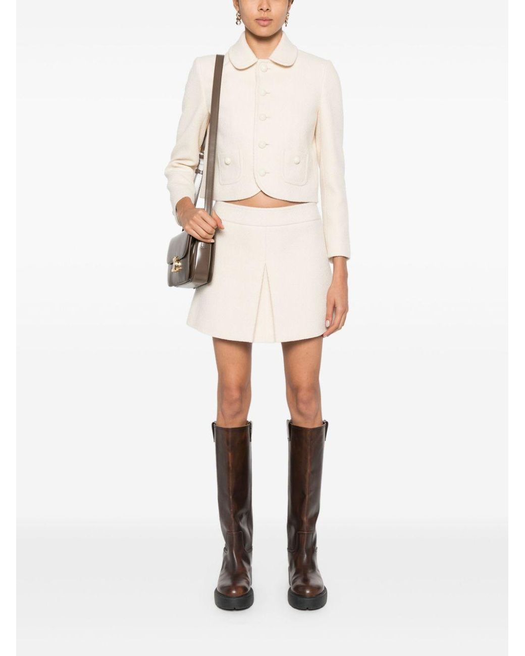 Céline Natural Trapeze Mini Skirt