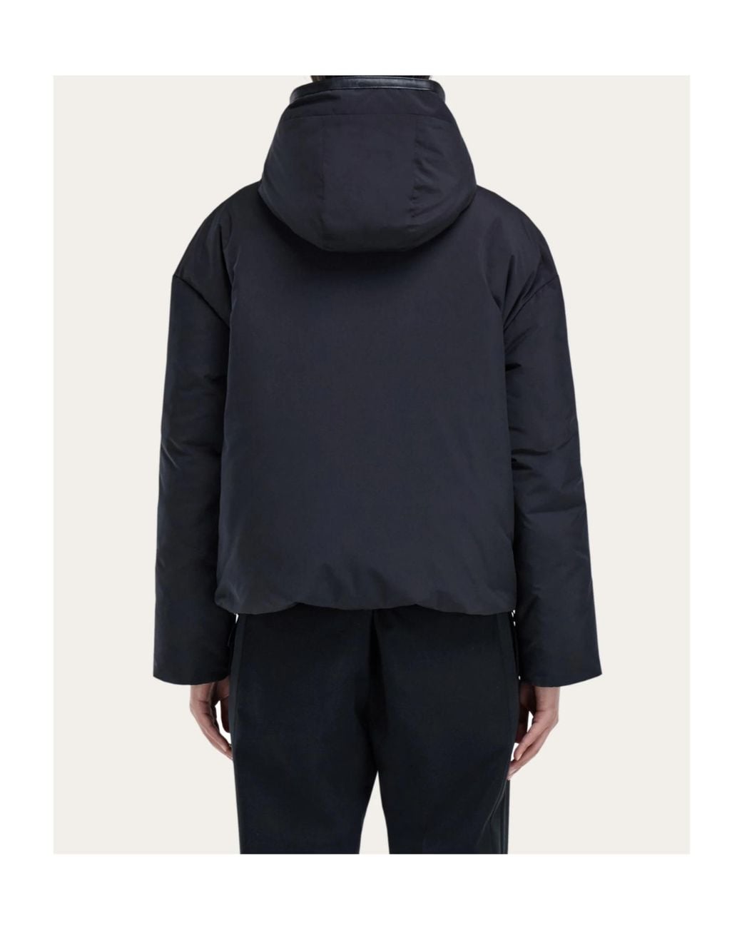 Ferragamo Blue Ferragamo Zip-Up Hooded Padded Jacket