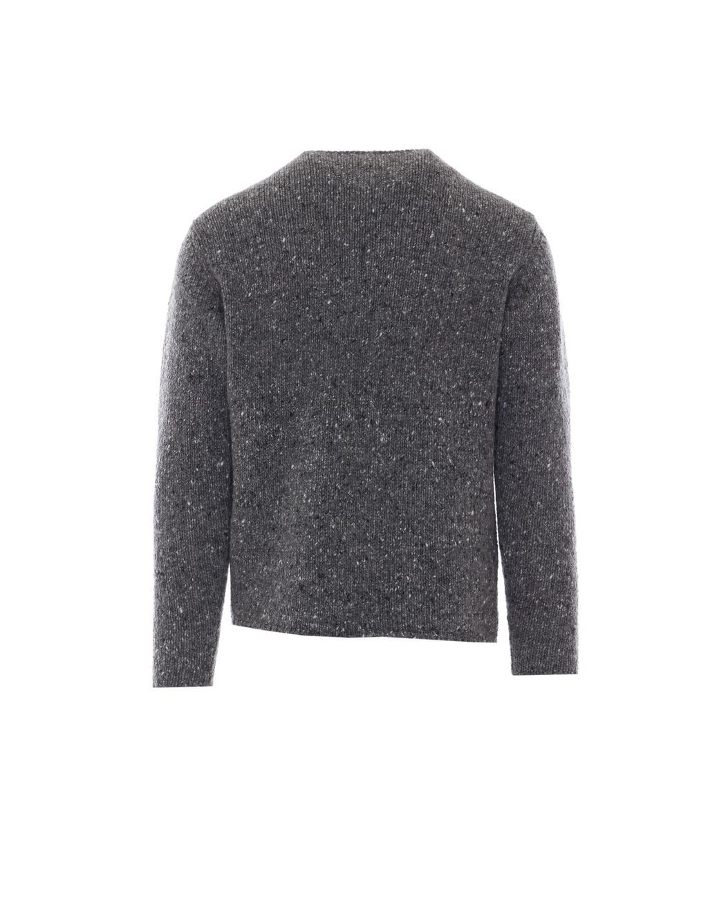 Auralee Gray Long-Sleeve Knit Top for men