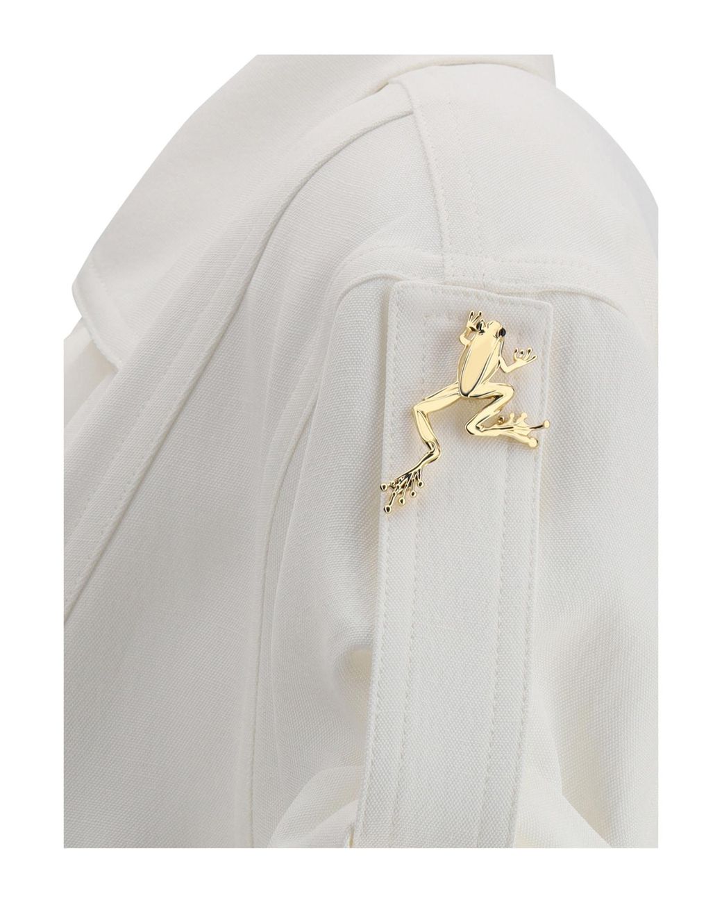 Bottega Veneta Natural Frog Embellished Midi Dress
