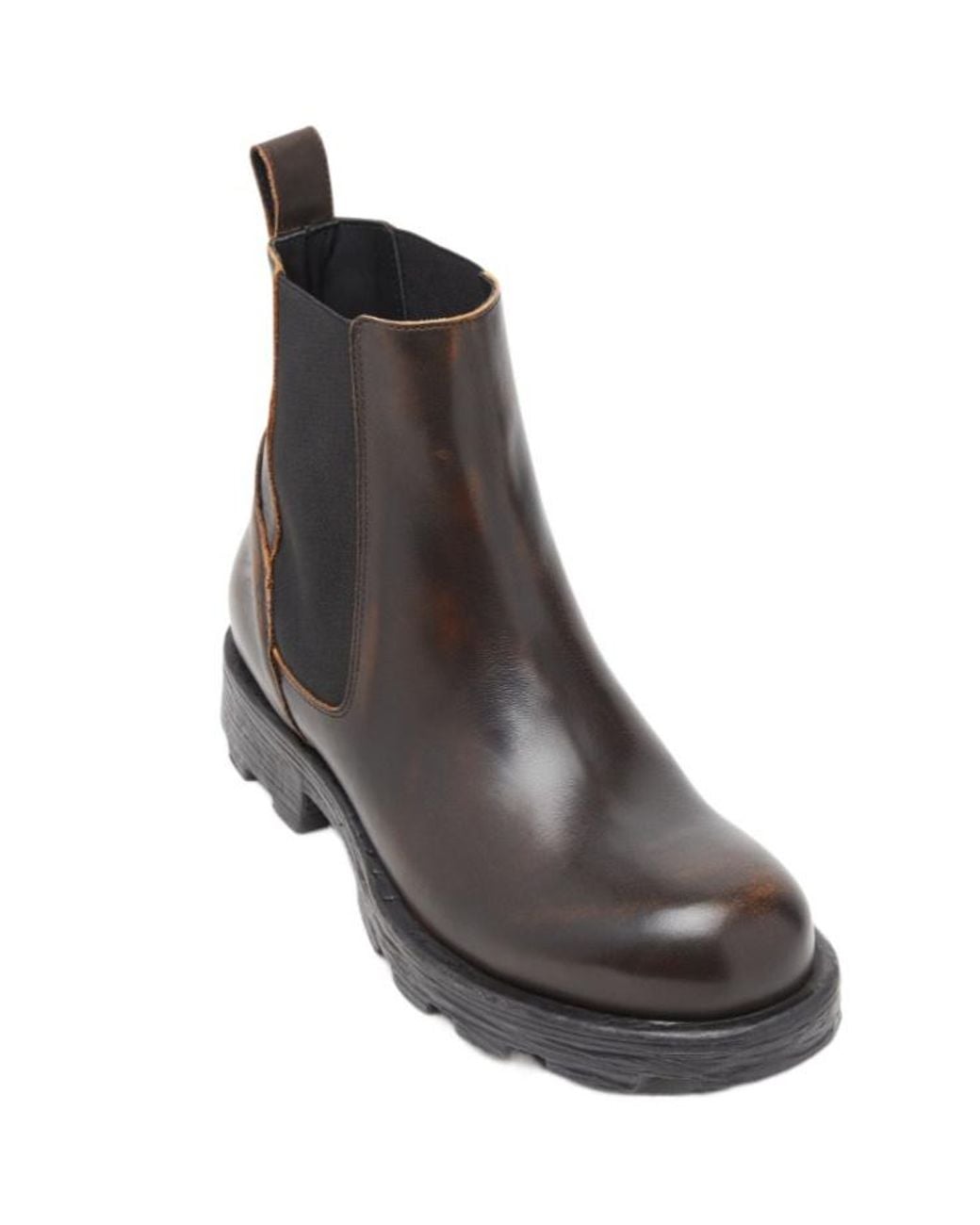 DIESEL Brown D-Hammer Round Toe Boots for men