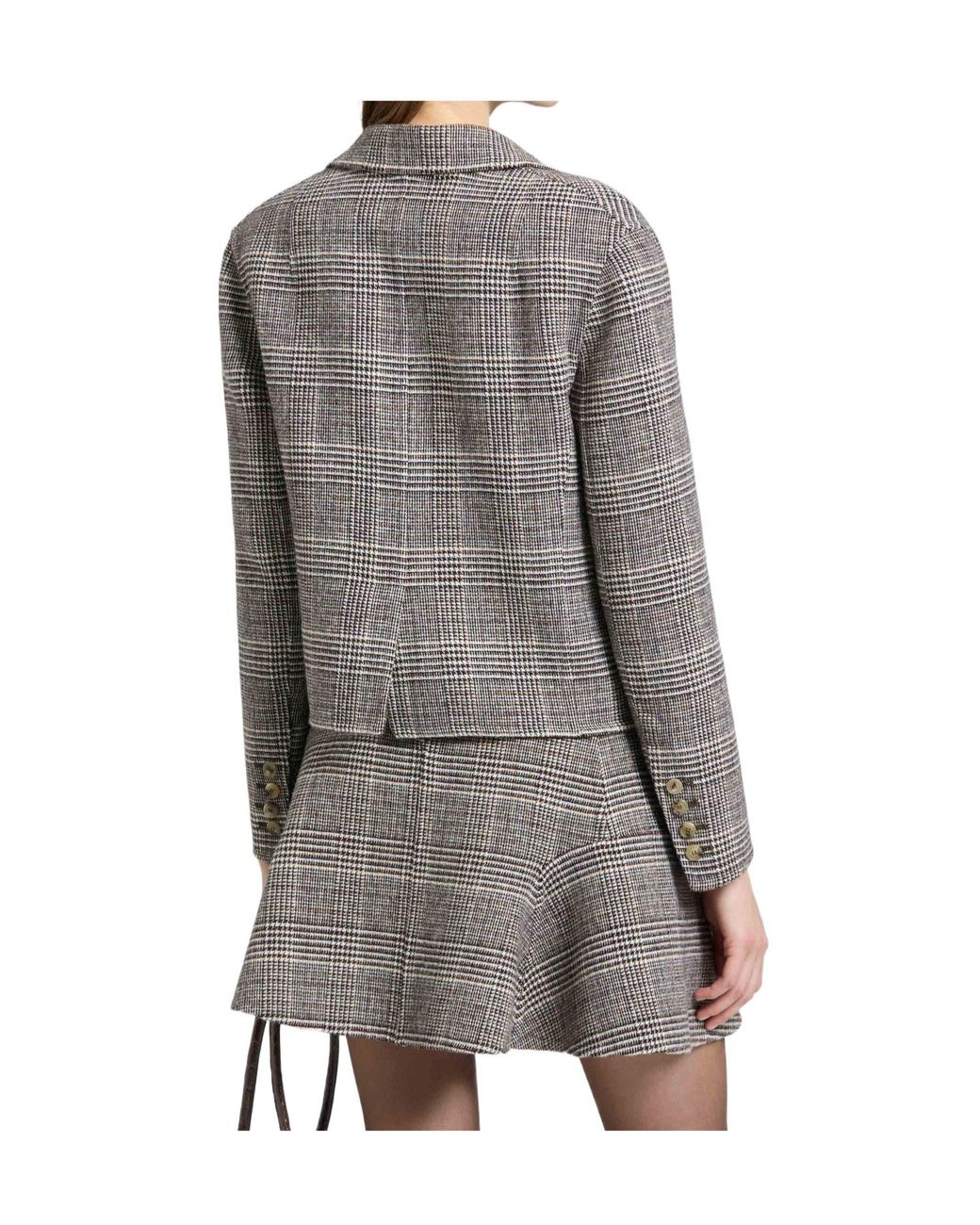 Ermanno Scervino Gray Short Single-Breasted Jacket