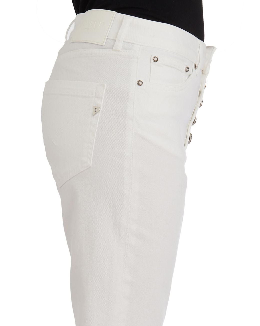 Dondup Gray Jeans With Jeweled Button Detail