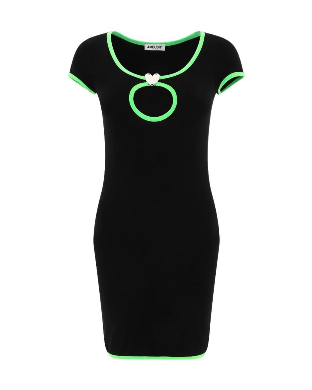 Ambush Black Heart Cut-Out Mini Dress
