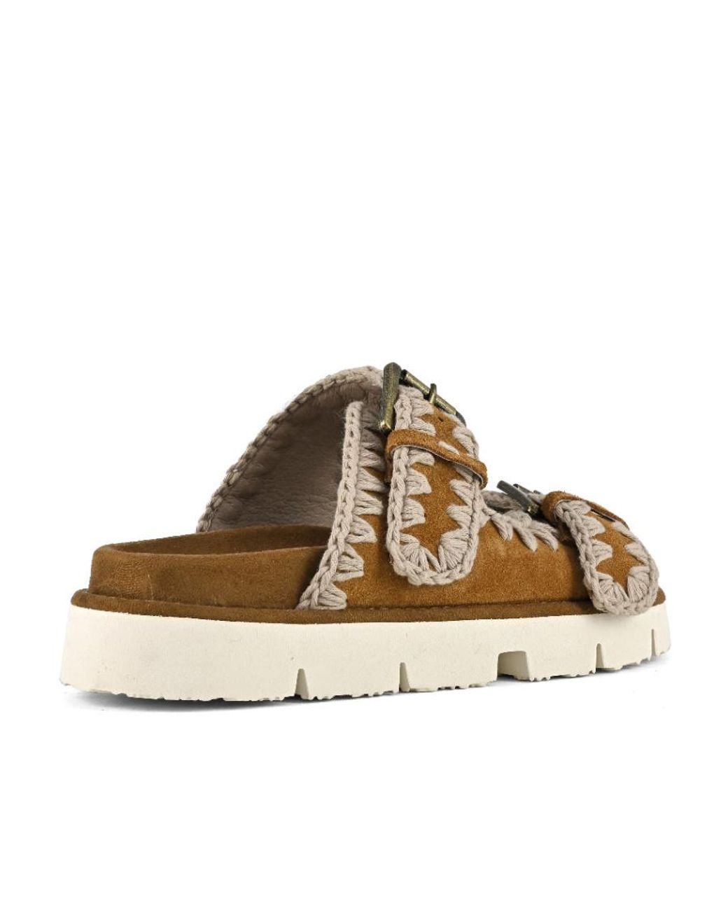 Mou Brown Suede Sandals