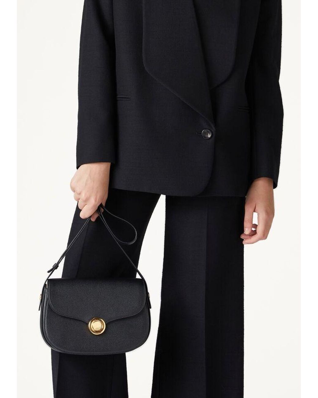 Loro Piana Black Ghiera Logo Shoulder Bag