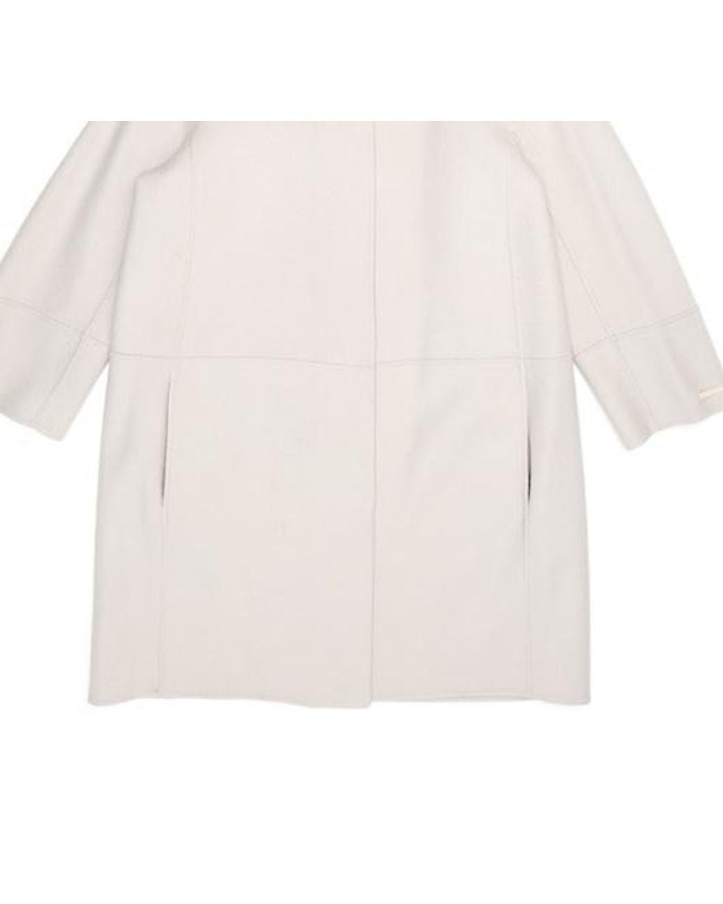 Max Mara White Lapel Coat