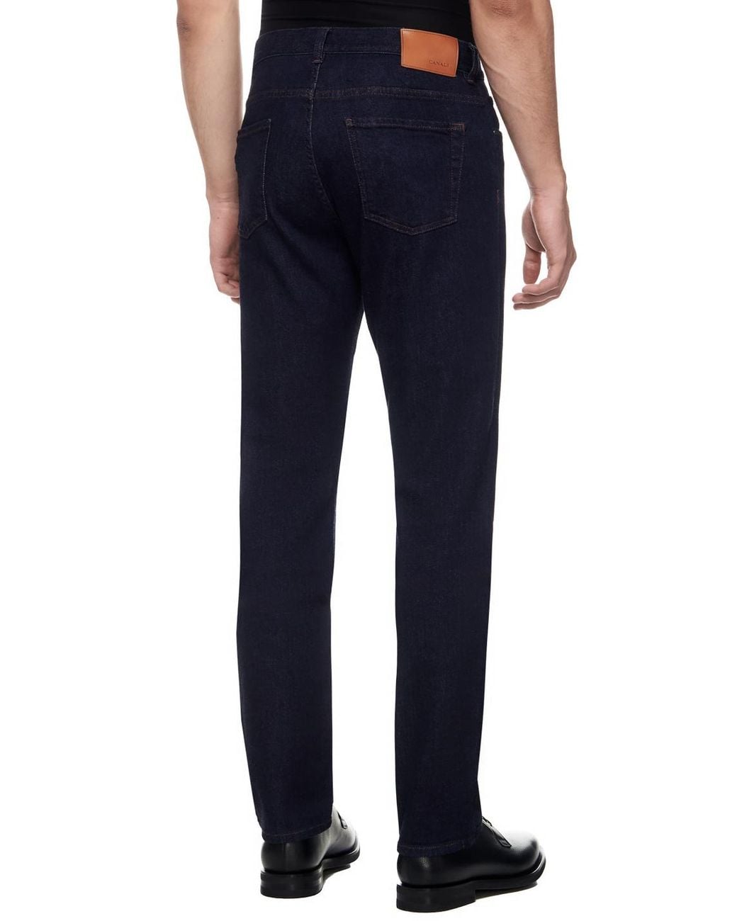 Canali Blue Regular Straight-Leg Jeans for men
