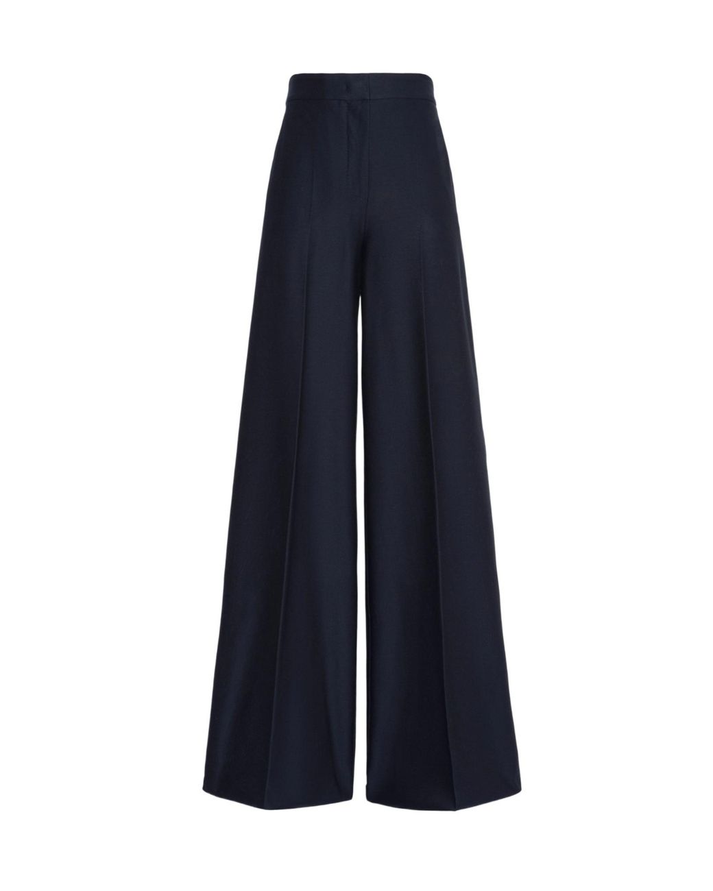 Max Mara Blue Pinza Wide-Leg Palazzo Pants