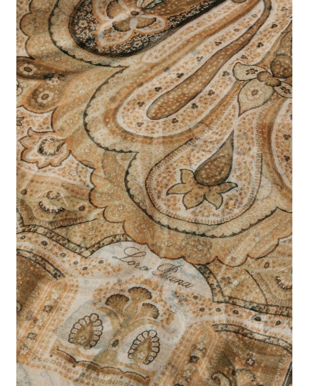 Loro Piana Natural Talia Paisley Large Shawl