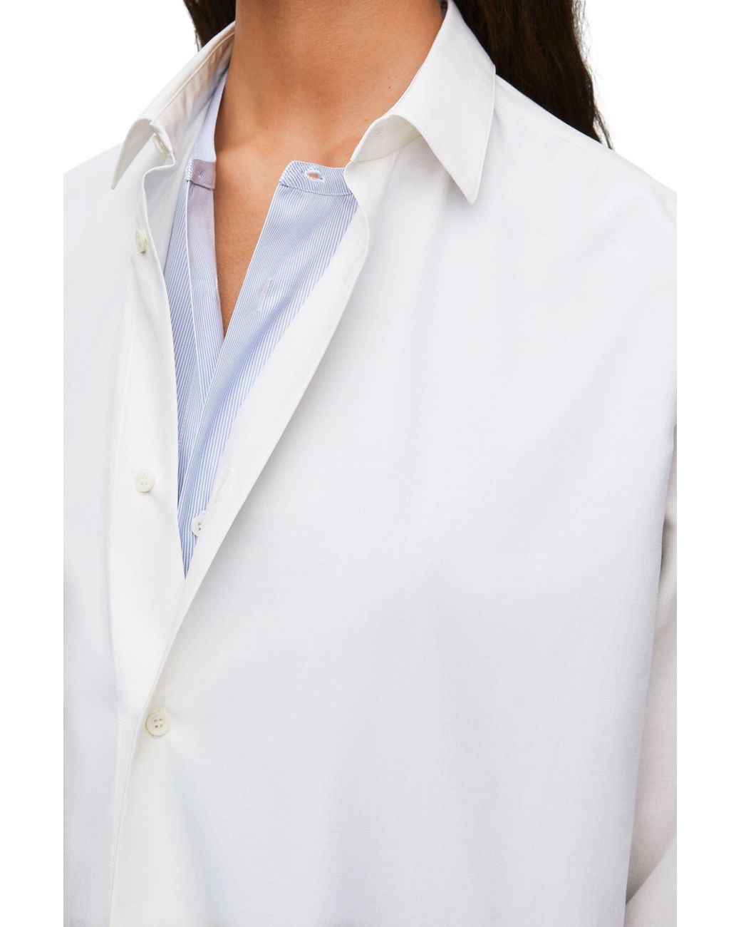 Loewe White Double Layered Shirt Dress