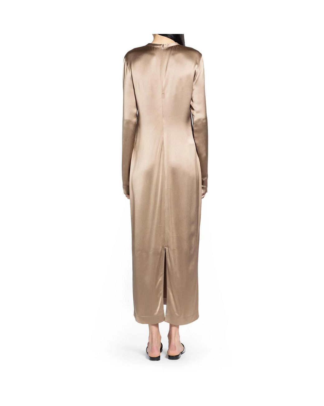 Totême Natural Long Satin Dress