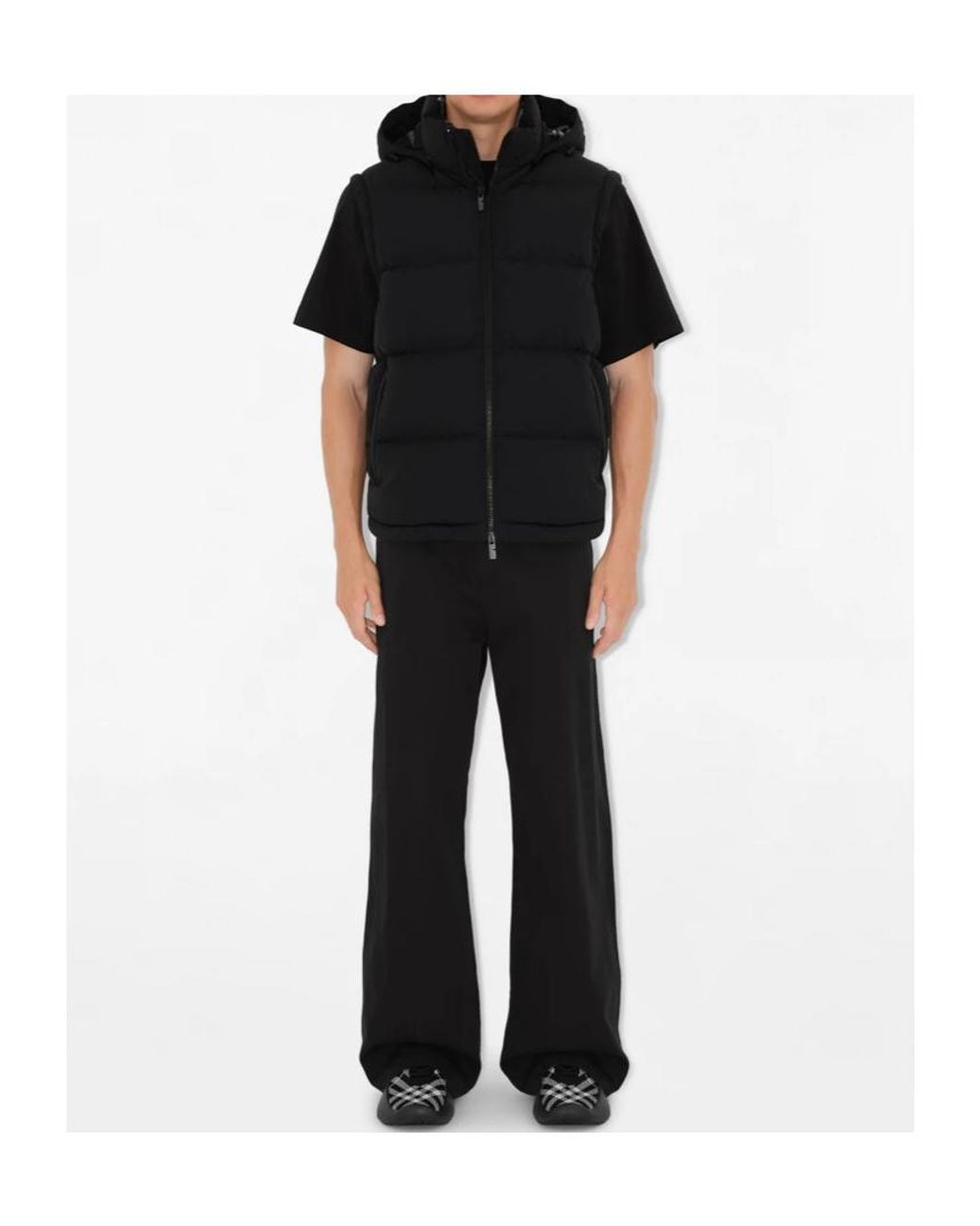 Burberry Black Detachable Sleeve Nylon Puffer Jacket for men