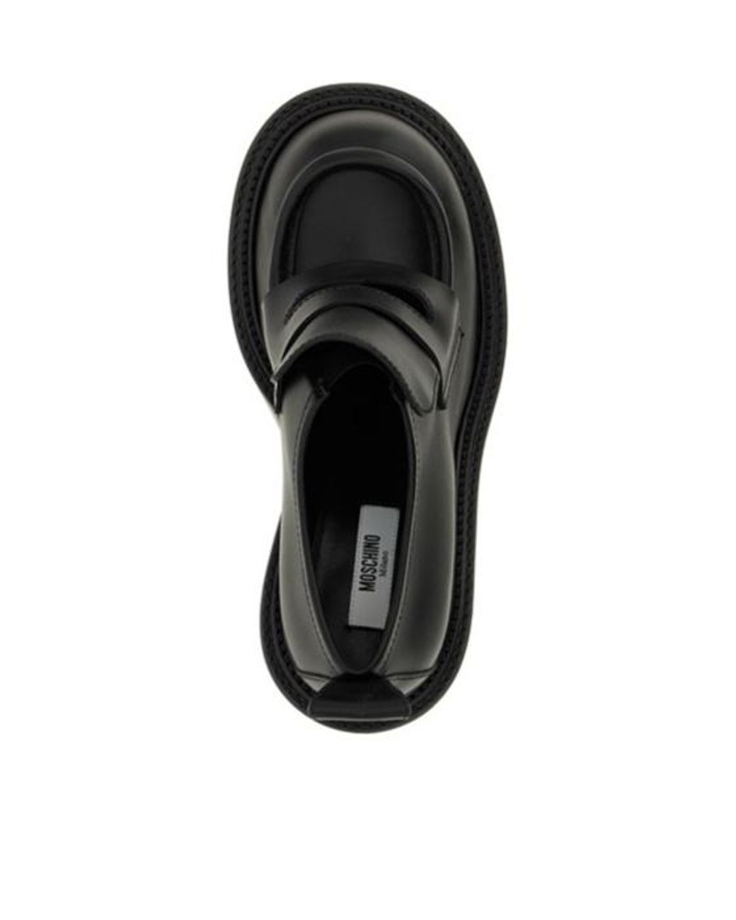 Moschino Black Olivia Block Heel Loafers