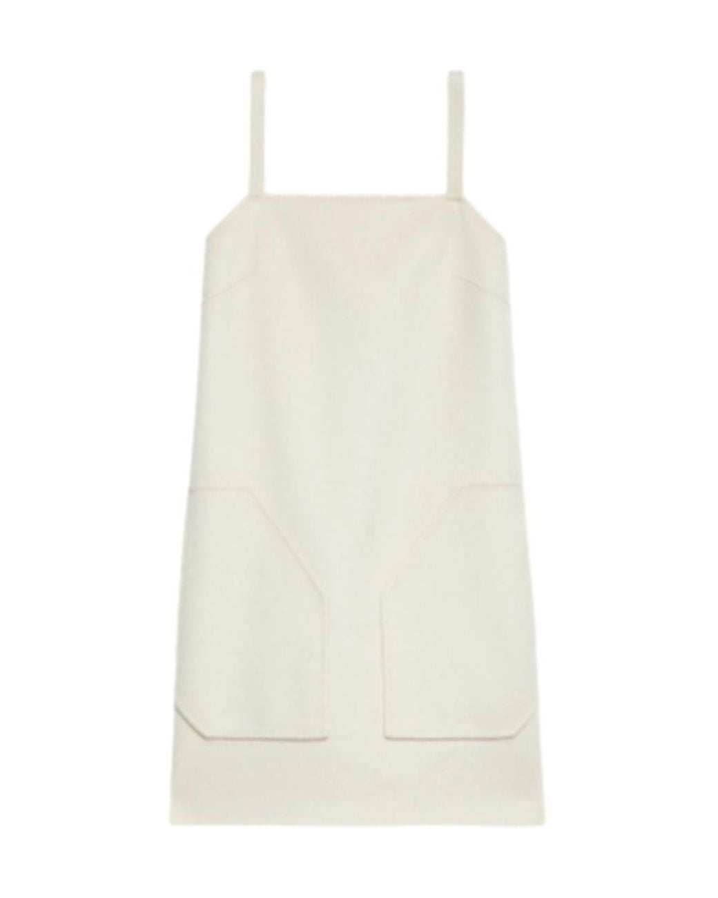 Max Mara White Square Neck Sleeveless Mini Dress