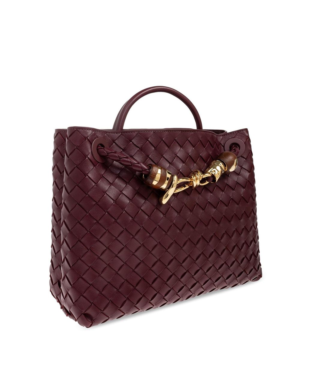 Bottega Veneta Red Woven Shoulder Bag