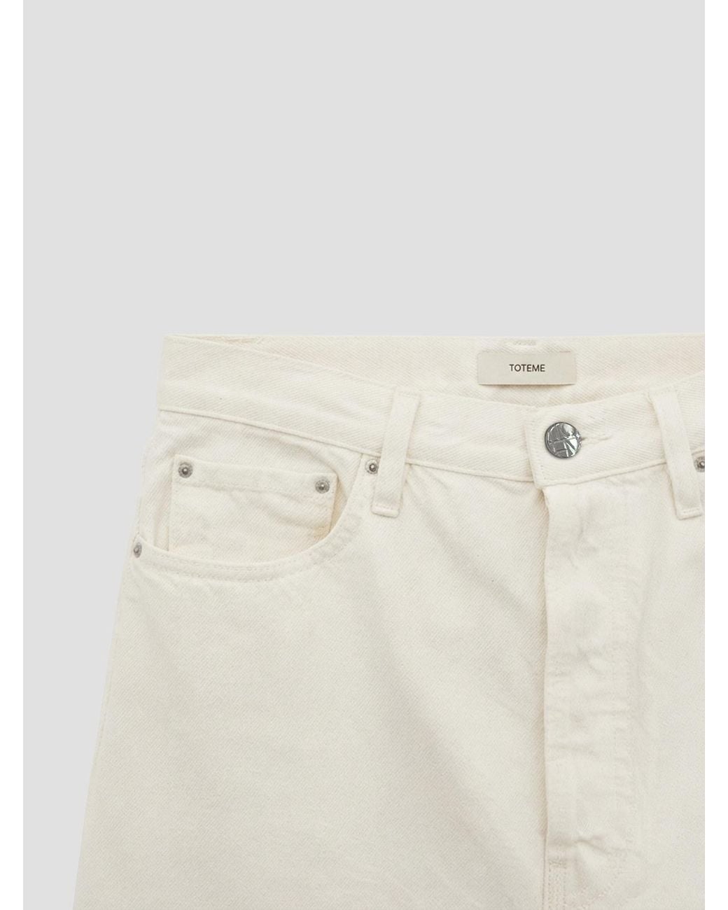 Totême  White Belt-Loop Jeans