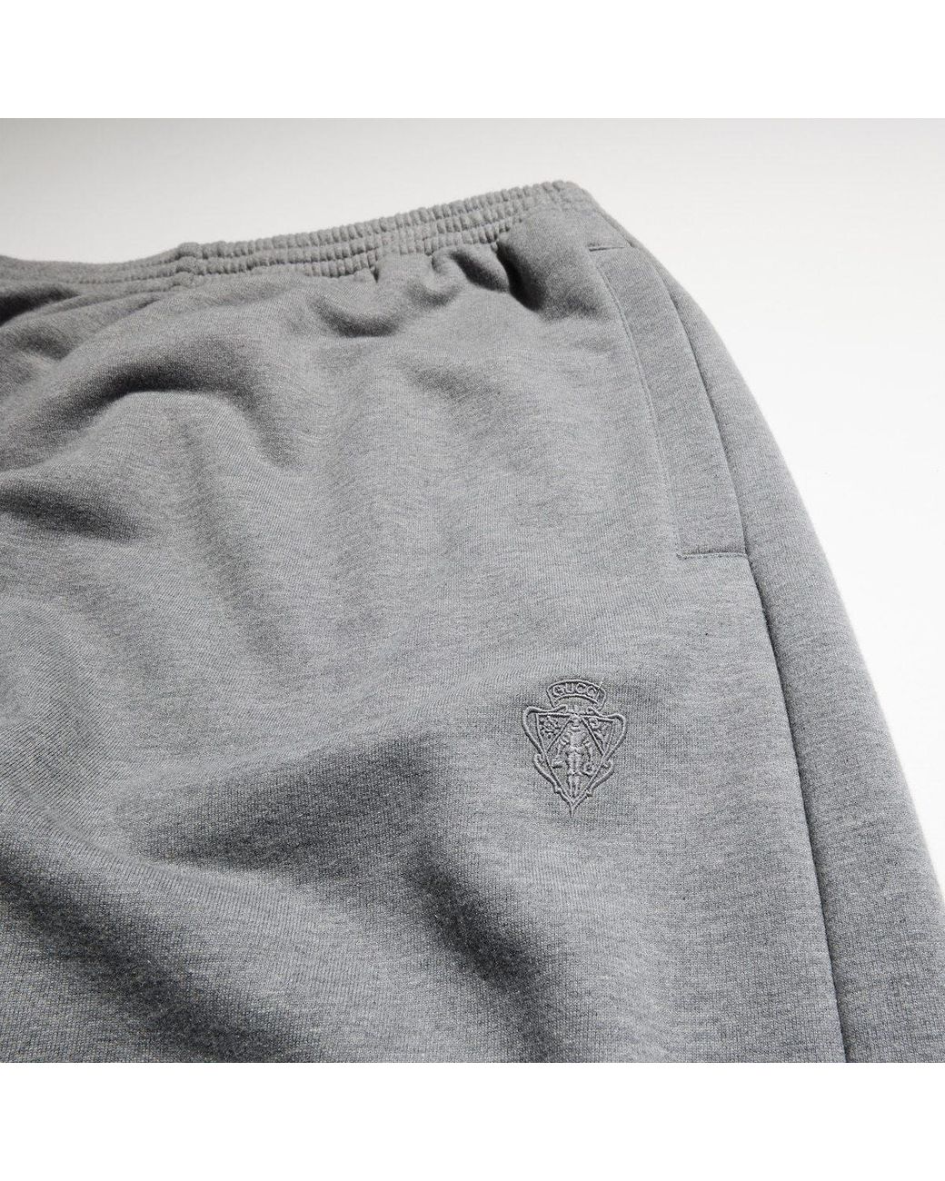 Gucci Gray Cotton Cashmere Jersey Leisure Pants for men