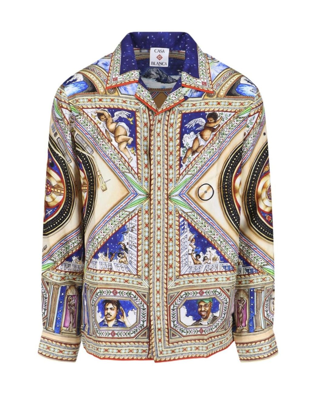 Casablanca Blue Cherub Print Shirts for men